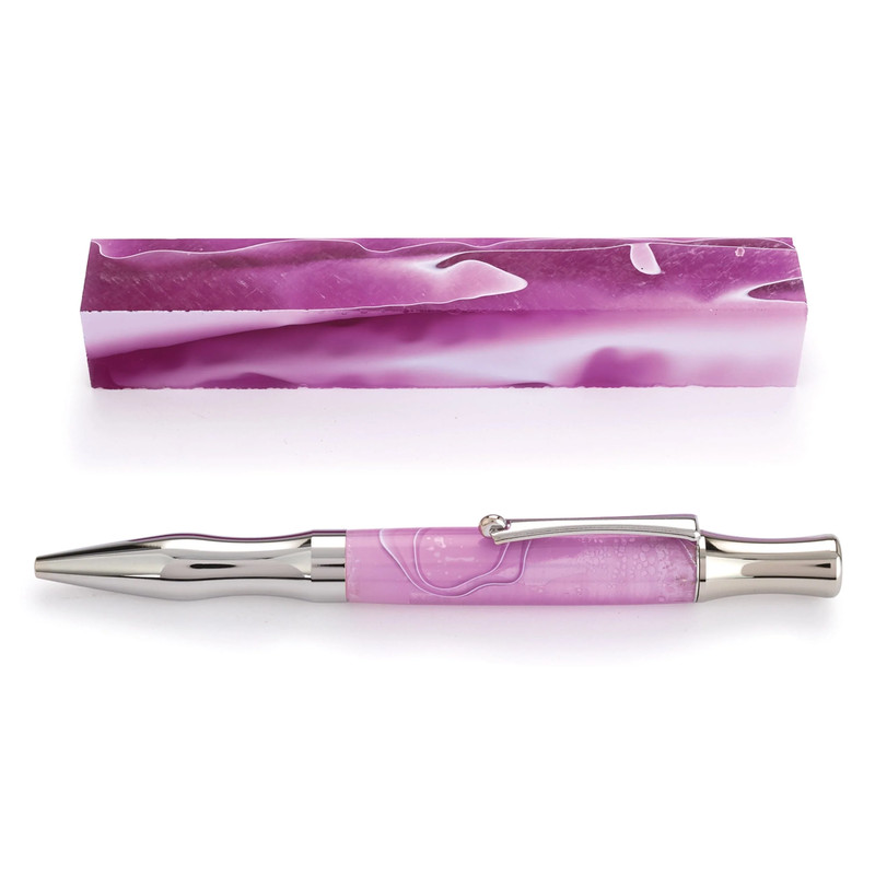 Acrylic Pen Blank - 3/4" x 3/4" x 5" - Color:Purple Passion
